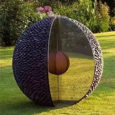 Garden Decor Modern Stainless Steel Abstract Metal Nut Sculpture