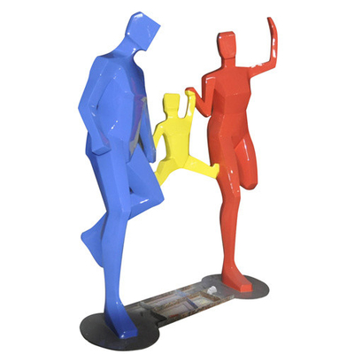 Fiberglass Abstract Garden Sculptures A Whole Family Outdoor Painted