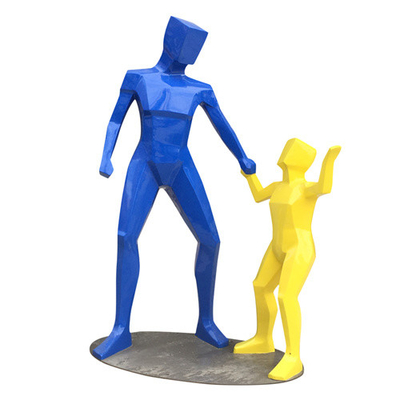 Fiberglass Abstract Garden Sculptures A Whole Family Outdoor Painted