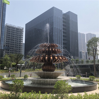 Water Fountain Outdoor Garden Sculptures Stainless Steel Modern Customized