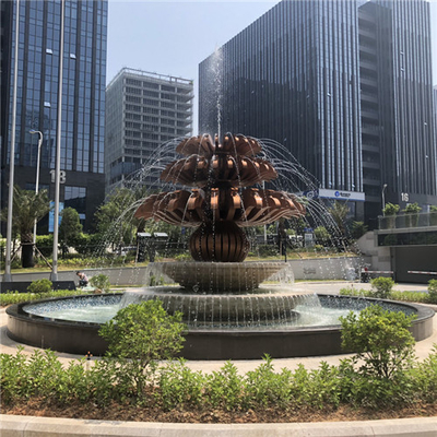 Water Fountain Outdoor Garden Sculptures Stainless Steel Modern Customized