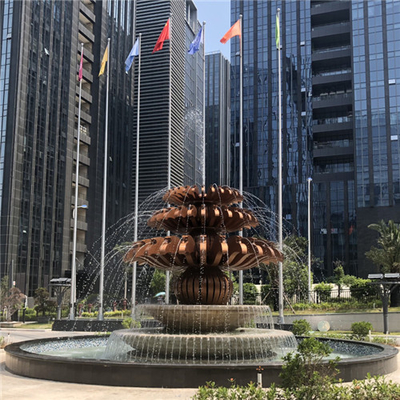 Water Fountain Outdoor Garden Sculptures Stainless Steel Modern Customized