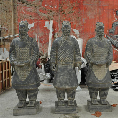 Terracotta Warriors Outdoor Garden Sculptures Fiberglass Life Size Painted
