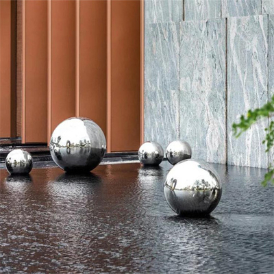 Hollow Silver Stainless Steel Ball Sculpture Decorative For Fountains