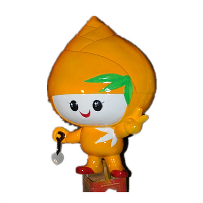 3D Custom Fiberglass Sculptures Garden LED Cartoon Character Lamps