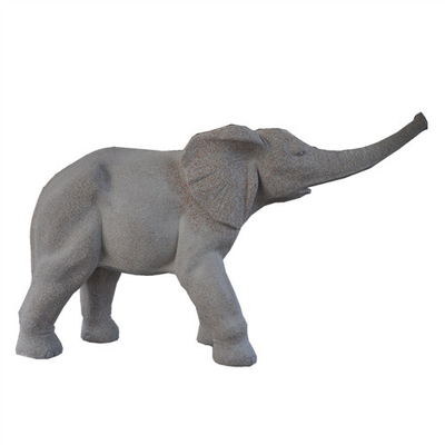 Fiberglass Garden Animal Sculptures Decorative Stone Elephant Garden Statue