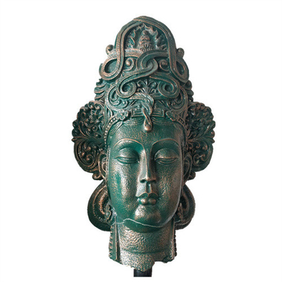 Buddha Head Bronze Garden Statues Indoor Decorative Customized