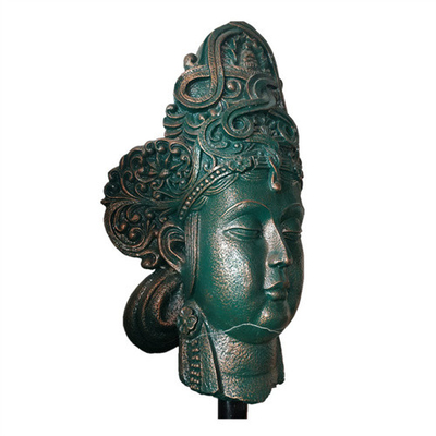 Buddha Head Bronze Garden Statues Indoor Decorative Customized