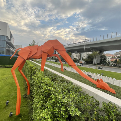 Geometry Large Outdoor Metal Giraffe Sculpture Decorative For Mall Square