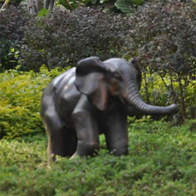 Large Elephant Outdoor Bronze Garden Statues Casting For Zoo Park