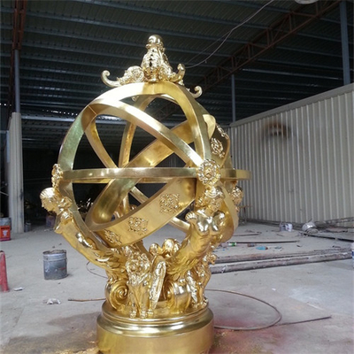 Celestial Globe Armillary Sphere Sculpture Decorative Metal Ball Garden Sculpture