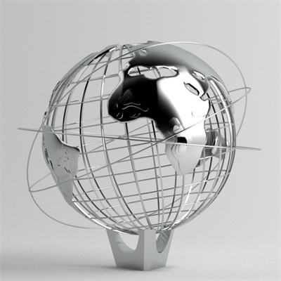 Outdoor Metal Planet Earth Sculpture SS 304 316 For Display