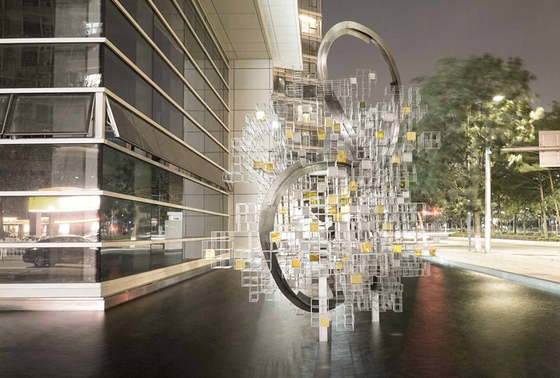 Modern Art Abstract Decorative Metal Sculpture Outdoor For Building