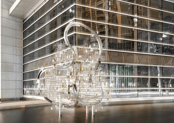 Modern Art Abstract Decorative Metal Sculpture Outdoor For Building