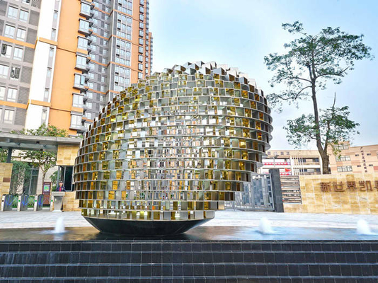 Egg Large Outdoor Stainless Steel Sculptures Customized For District Entrance