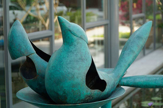 Art Copper Peace Dove Sculpture Bronze Outdoor Garden Bird Statues Customized
