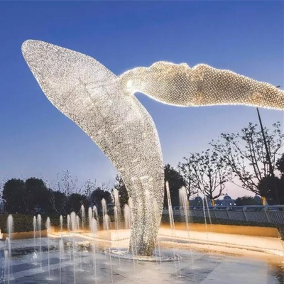 Abstract Whale Garden Animal Sculptures Outdoor customized For Display