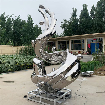 Sea Wave Metal Abstract Outdoor Stainless Steel Sculpture Decorative 316L