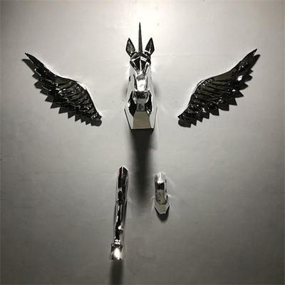 Decorative Unicorn Wall Sculpture Hanging Pegasus Horse Statue For Background