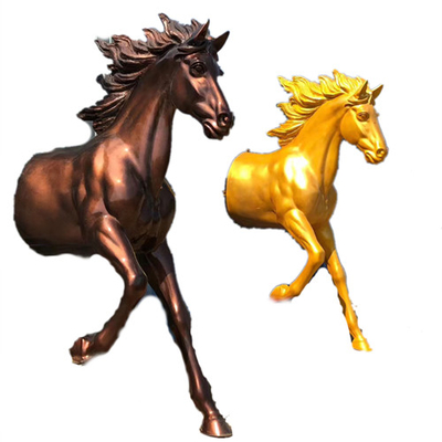 Bronze Horse Wall Decor Sculptures polished 3D Hanging Customized