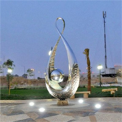 Outdoor Garden Large Abstract Metal Mirror Polished Statue Stainless Steel Sculpture