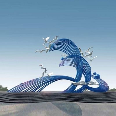 Glossy Famous Art Modern Abstract Metal Sculptures For Outdoor Ornament