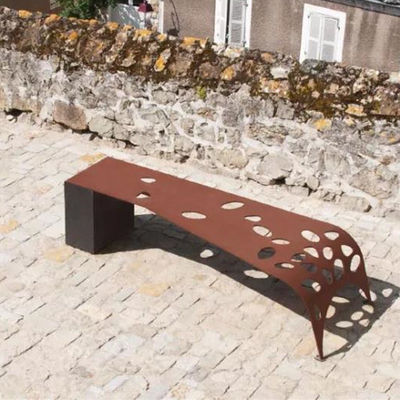 OEM Corten Steel Sculpture Furniture Art / Outdoor Decorative Chair For Park